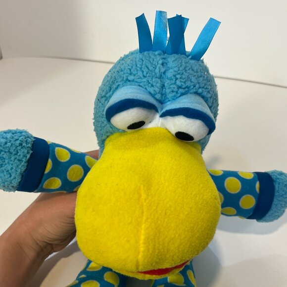 Jim Henson Pajanimals BLUE SQUACKY DUCK 12” Plush Animal Toy Sprout Tomy Vintage - Picture 11 of 16